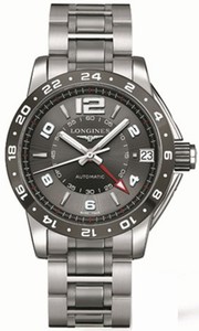 Longines Automatic Polished Stainless Steel Grey Dial Brushed And Polished Stainless Steel & Ceramic Band Watch #L3.669.4.06.7 (Men Watch)