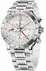 Longines Automatic Brushed And Polished Stainless Steel Silver Dial Brushed And Polished Stainless Steel Band Watch #L3.670.4.76.6 (Men Watch)