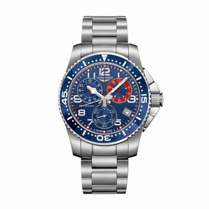Longines Hydroconquest Quartz Chronograph Date Blue Dial Stainless Steel Watch# L3.690.4.03.6 (Men Watch)