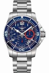 Longines Hydroconquest Automatic Blue Dial Chronograph Date Stainless Steel Watch# L3.696.4.03.6 (Men Watch)