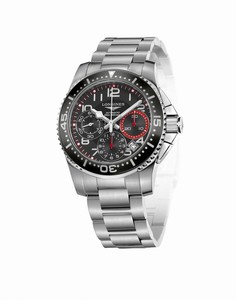 Longines Hydroconquest Automatic Black Dial Chronograph Date Stainless Steel Watch# L3.696.4.53.6 (Men Watch)