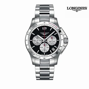Longines Swiss automatic Dial color Black Watch # L3.697.4.96.6 (Men Watch)