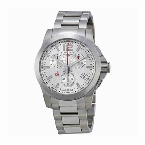 Longines Conquest Quartz Chronograph Date Stainless Steel Watch # L3.700.4.76.6 (Men Watch)
