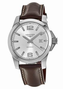 Longines Conquest Quartz Analog Date Brown Leather Watch # L3.759.4.76.5 (Men Watch)