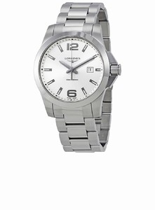 Longines Quartz Dial color Silver Watch # L3.760.4.76.6 (Men Watch)