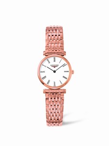 Longines White Dial Rose Gold Band Watch #L4.209.1.91.8 (Women Watch)