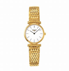 Longines White Dial Fixed Gold-plated Band Watch #L4.209.2.12.8 (Men Watch)