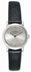 Longines Silver Dial Leather Watch #L4.210.6.78.0 (Women Watch)