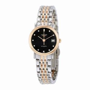 Longines Black Dial Fixed 18kt Rose Gold-plated Band Watch #L4.309.5.57.7 (Men Watch)
