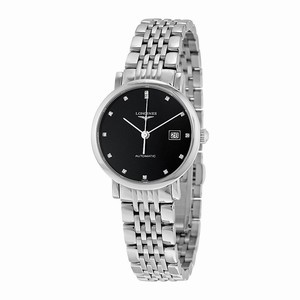 Longines Black Dial Stainless Steel Band Watch #L4.310.4.57.6 (Women Watch)