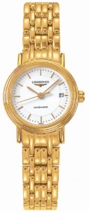 Longines White Dial Gold Band Watch #L4.321.2.18.8 (Women Watch)