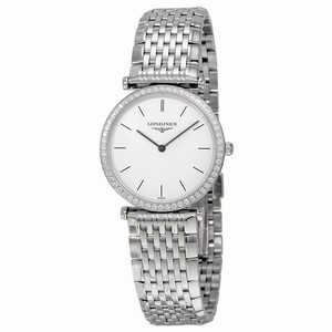 Longines White Quartz Watch #L4.513.0.12.6 (Women Watch)