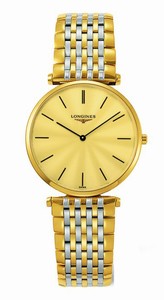 Longines La Grande Classique Quartz Gold Dial Two Tone Stainless Steel Watch# L4.709.2.42.7 (Men Watch)