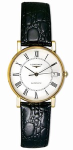 Longines White Dial Leather Band Watch #L4.744.6.11.2 (Men Watch)