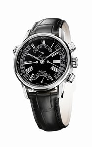 Longines Heritage Automatic Black Dial Roman Numerals Retrograde Black Leather Watch# L4.797.4.51.2 (Men Watch)