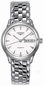 Longines White Dial Fixed Stainless Steel Band Watch #L4.799.4.12.6 (Men Watch)