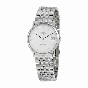 Longines White Dial Fixed Stainless Steel Band Watch #L4.809.4.12.6 (Men Watch)