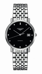 Longines Black Dial Stainless Steel Band Watch #L4.810.4.57.6 (Men Watch)