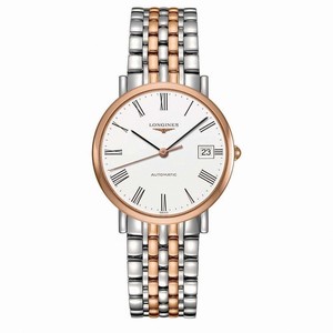 Longines Automatic Roman Numerals Dial Date 18k Pink Gold and Stainless Steel Watch# L4.810.5.11.7 (Men Watch)
