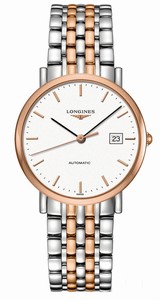 Longines Elegant Collection Automatic Analog Date 18ct Rose Gold and Stainless Steel Watch# L4.810.5.12.7 (Men Watch)