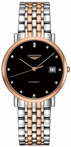 Longines Automatic Diamonds Indexes Date Stainless Steel and 18k Rose Gold Watch # L4.810.5.57.7 (Men Watch)
