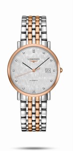 Longines Automatic Diamond Hour Markers 18k Pink Gold and Stainless Steel Bracelet Watch# L4.810.5.77.7 (Men Watch)