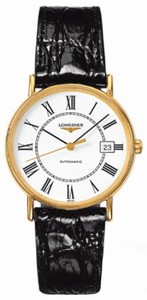 Longines White Automatic Watch #L4.821.2.11.2 (Men Watch)