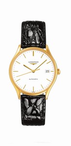 Longines Lyre Automatic White Dial Date Black Leather Watch# L4.860.2.12.2 (Women Watch)