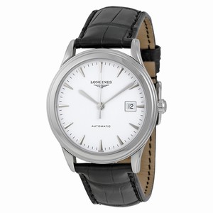 Longines White Automatic Watch #L4.874.4.12.2 (Men Watch)
