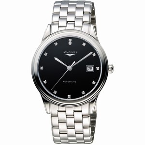 Longines Black Dial Stainless Steel Band Watch #L4.874.4.57.6 (Men Watch)