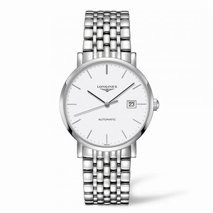 Longines White Dial Stainless Steel Band Watch #L4.910.4.12.6 (Men Watch)