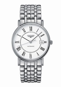 Longines Presence Automatic White Dial Roman Numerals Date Stainless Steel Watch# L4.921.4.11.6 (Men Watch)