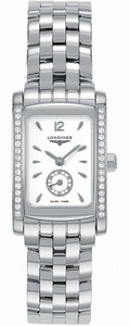 Longines DolceVita Quartz White Dial Diamond Bezel Stainless Steel Watch # L5.155.0.16.6 (Women Watch)