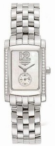 Longines Quartz Stainless Steel Mother Of Pearl With Diamond In 12 Dial Polished Stainless Steel Band Watch #L5.155.0.85.6 (Women Watch)