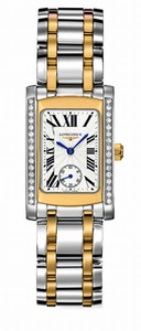 Longines Dolcevita Quartz Silver Dial Small Second Diamonds Bezel Stainless Steel 18ct Gold Watch# L5.155.5.78.7 (Women Watch)