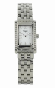 Longines Dolcevita Quartz White Dial Diamonds Bezel Stainless Steel Watch# L5.158.0.16.6 (Women Watch)