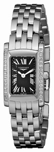 Longines DolceVita Quartz Roman Numerals Dial Diamond Bezel Stainless Steel Watch# L5.158.0.79.6 (Women Watch)