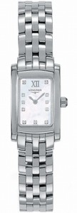 Longines Quartz Polished Stainless Steel White Mother Of Pearl With 11 Diamond Hour Markers Dial Polished Stainless Steel Band Watch #L5.158.4.84.6 (Women Watch)