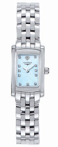 Longines Dolcevita Quartz Blue Mother Of Pearl Diamonds Dial Stainless Steel Watch# L5.158.4.92.6 (Women Watch)