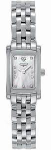 Longines DolceVita Mini Quartz White Mother of Pearl Diamond Dial Stainless Steel Watch# L5.158.4.94.6 (Women Watch)