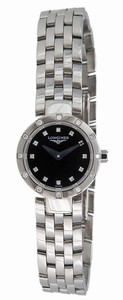 Longines Black Dial Stainless Steel Band Watch #L5.174.0.58.6 (Women Watch)
