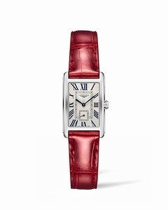 Longines DolceVita Quartz Analog Red Leather Watch # L5.255.4.71.5 (Women Watch)