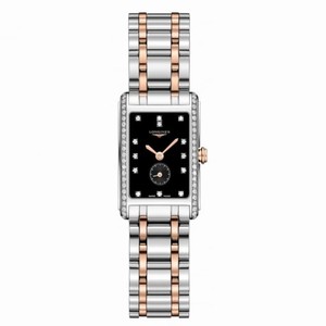 Longines DolceVita Quartz Diamond Hour Markers Diamond Case 18k Rose Gold and Stainless Steel Bracelet Watch# L5.255.5.59.7 (Women Watch)