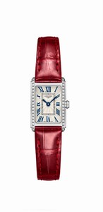 Longines DolceVita Quartz Roman Numerals Diamond Case Red Leather Watch# L5.258.0.71.5 (Women Watch)