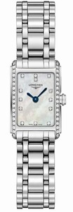 Longines DolceVita Quartz Diamond Hour Markers Diamond Case Stainless Steel Watch# L5.258.0.87.6 (Women Watch)