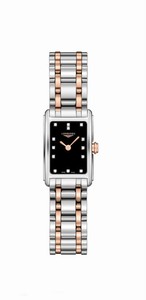 Longines DolceVita Quartz Diamond Hour Markers 18k Rose Gold and Stainless Steel Watch# L5.258.5.57.7 (Women Watch)