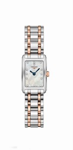 Longines DolceVita Quartz Diamond Hour Markers 18k Pink Gold and Stainless Steel Bracelet Watch# L5.258.5.87.7 (Women Watch)