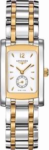 Longines Dolcevita Quartz White Dial Small Second Stainless Steel 18ct Gold Watch# L5.502.5.28.7 (Women Watch)