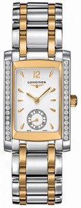 Longines Dolcevita Quartz White Dial Small Second Hand Stainless Steel and 18ct Gold Watch# L5.502.5.29.7 (Women Watch)