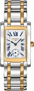Longines Dolcevita Quartz Silver Dial Roman Numerals Stainless Steel and 18ct Gold Watch# L5.502.5.70.7 (Women Watch)